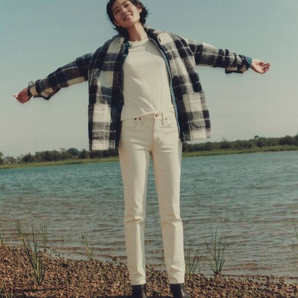 Madewell Tomboy Straight Jeans Cloud Lining Size 32 - Picture 6 of 13